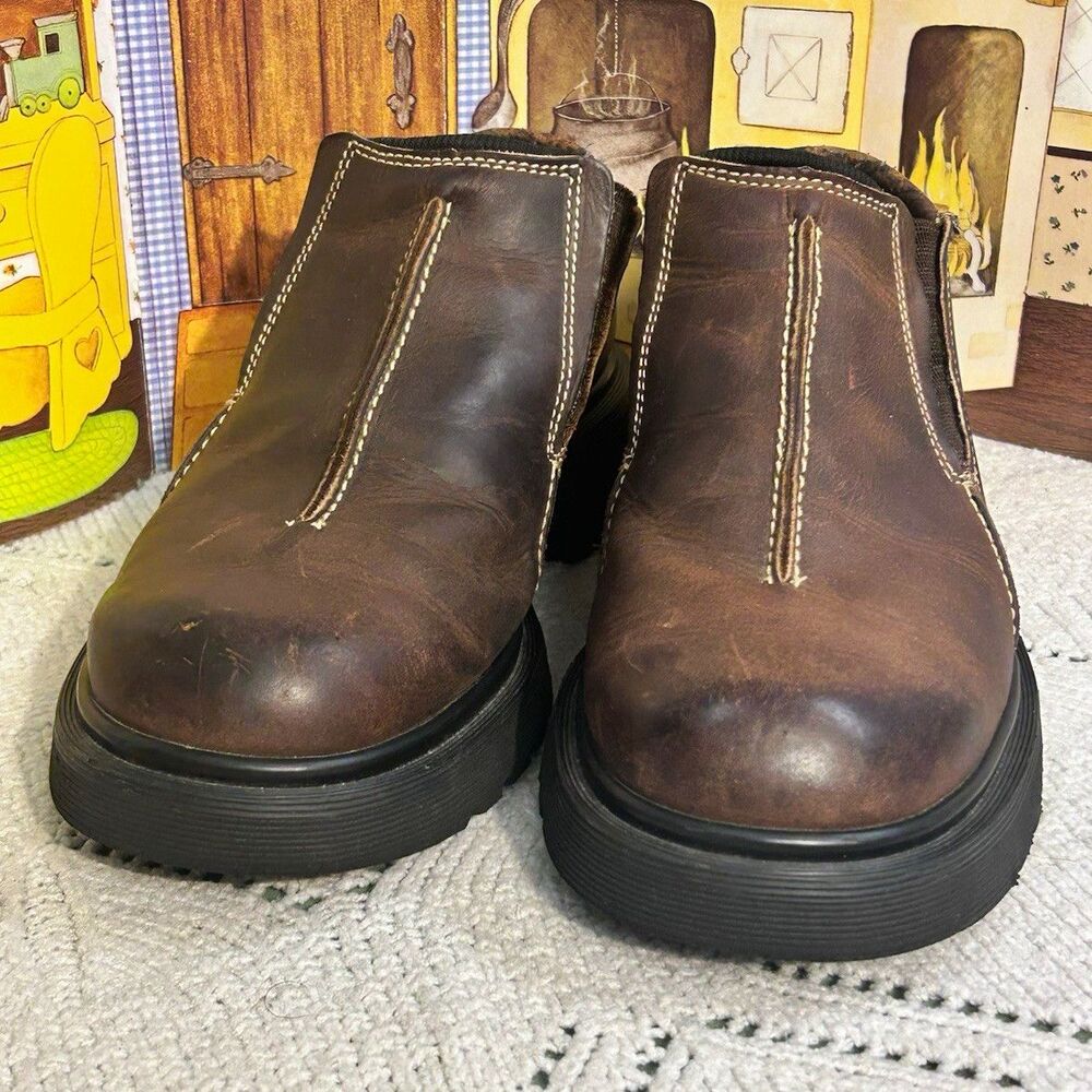 RARE Vtg Dr Martens 9377 Made in England Center Seam Loafers Mule Men 9 Women 10